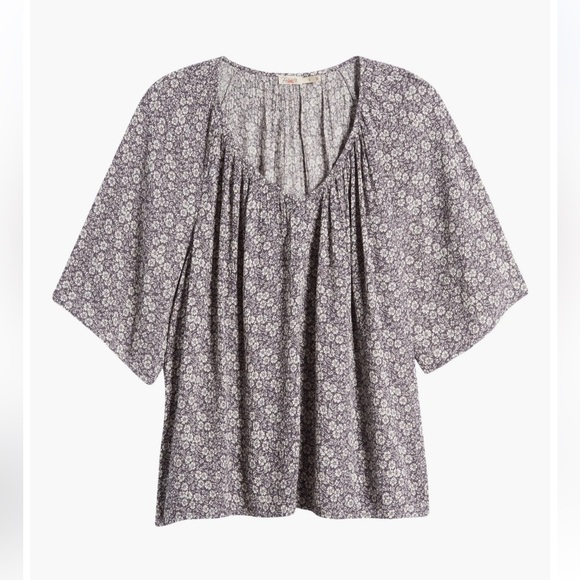 Faherty Amira Floral Print Top - Picture 1 of 8